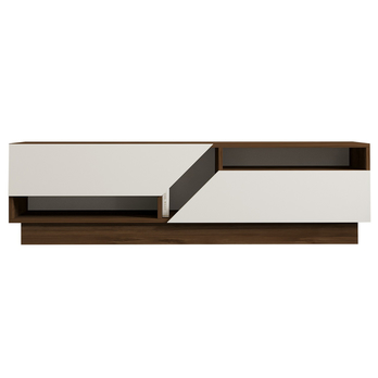 TV komoda KORA biela/orech 2