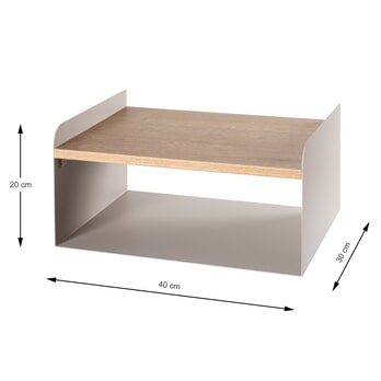 Nástenná polica KORFU dub/kašmírová, šírka 40 cm 6