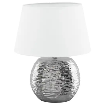 Stolná lampa KORNEL biela/strieborná 2