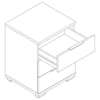 Nočný stolík KORON 3 dub sanremo tmavý 1