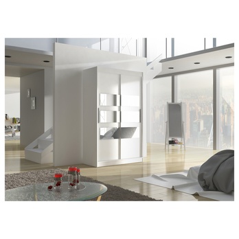 Šatníková skriňa KOSTA biela 3