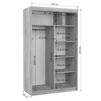 Šatníková skriňa KOSTA dub truffel 4