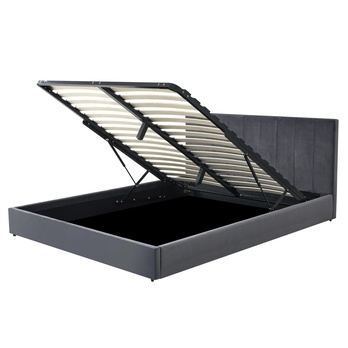 Posteľ s roštom KOTORANO sivá, 160x200 cm 3