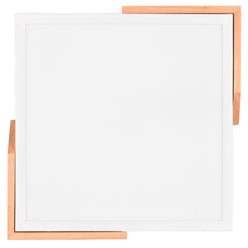 Stropné LED svietidlo KOV biela/svetlé drevo 2
