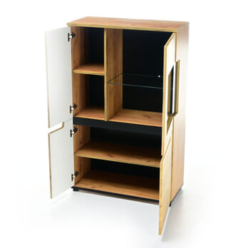 Vitrína KOVAN PR5 dub craft zlatý/čierna 3