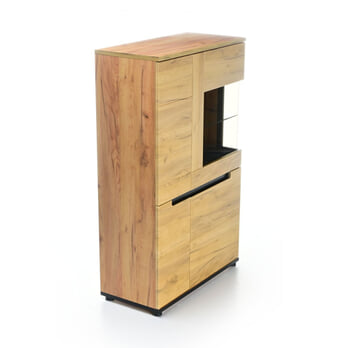 Vitrína KOVAN PR5 dub craft zlatý/čierna 5