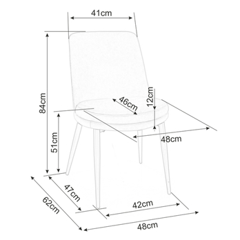 Jedálenská stolička KOYLO béžová/čierna 1
