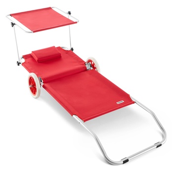 Záhradné ležadlo KRETA červená 1