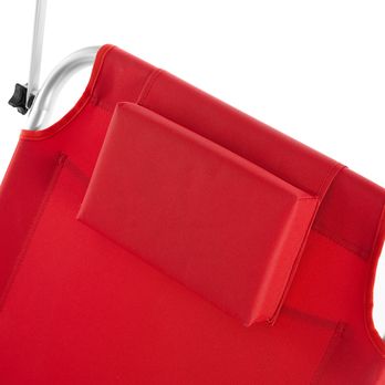 Záhradné ležadlo KRETA červená 8