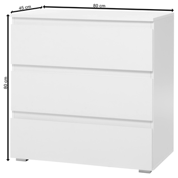 Komoda  KRISTA 5 biela 5