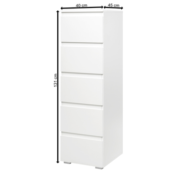 Komoda  KRISTA 6 biela 4