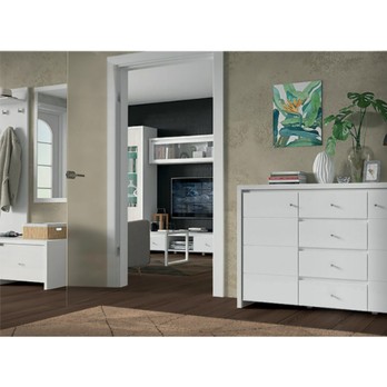 Komoda KRISTINA biela, šírka 144 cm 1