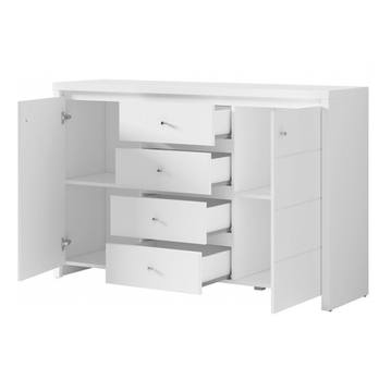 Komoda KRISTINA biela, šírka 144 cm 2