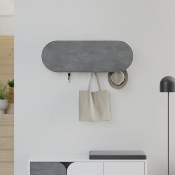 Nástenný vešiak KROMA sivá 3