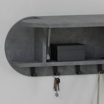 Nástenný vešiak KROMA sivá 4