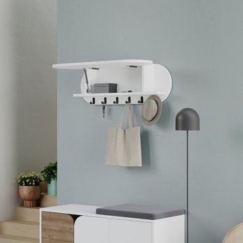 Nástenný vešiak KROMA biela 1