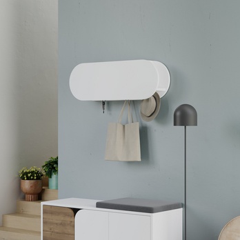 Nástenný vešiak KROMA biela 2