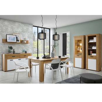 Jedálenský stôl KRONOS dub evoke, rozkladací 1