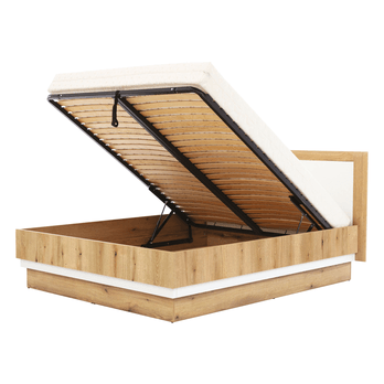 Posteľ KRONOS dub evoke/biela, 140x200 cm 2