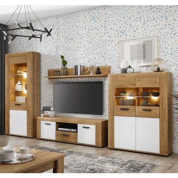 TV stolík KRONOS dub evoke/biela 1