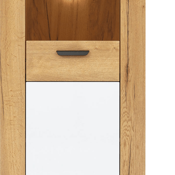 Vitrína KRONOS dub evoke/biela 5