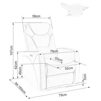 Relaxačné kreslo KRUNUS sivá 6