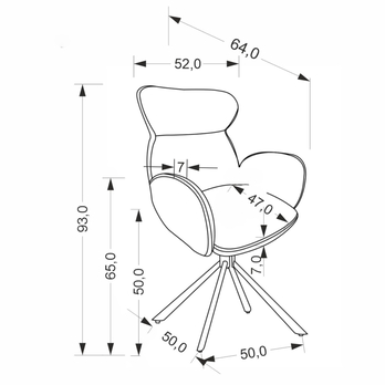Jedálenská stolička KS-571 béžová 12