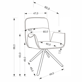 Jedálenská stolička KS-574 sivá 11