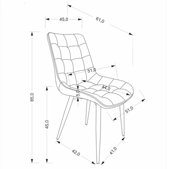 Jedálenská stolička KS-580 tmavozelená 10