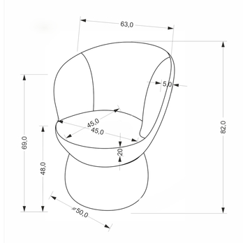 Jedálenská stolička KS-581 béžová 13
