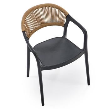 Jedálenská stolička KS-582 čierna/prírodná 8