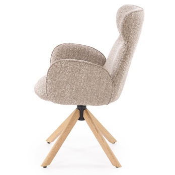 Jedálenská stolička KS-585 tmavobéžová/prírodný dub 4