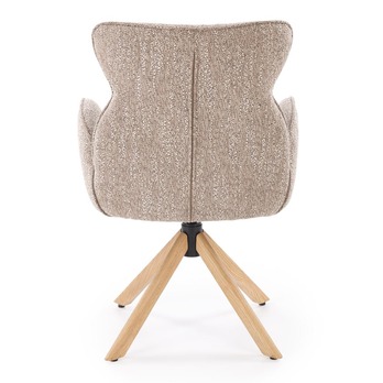 Jedálenská stolička KS-585 tmavobéžová/prírodný dub 6