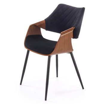 Jedálenská stolička KS-586 orech/čierna 2