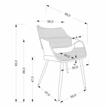 Jedálenská stolička KS-586 orech/čierna 10