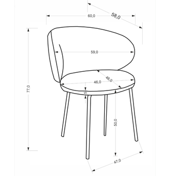 Jedálenská stolička KS-587 béžová 13