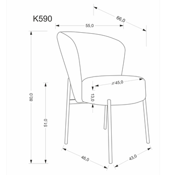 Jedálenská stolička KS-590 sivá 11
