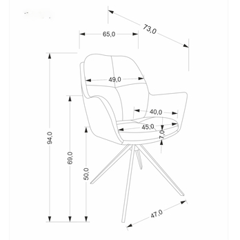 Jedálenská stolička KS-591 hnedá 13
