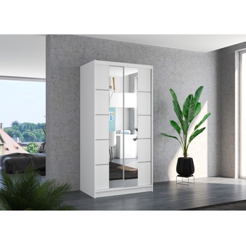 Šatníková skriňa  KSAVERA biela 1