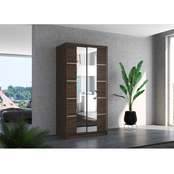 Šatníková skriňa  KSAVERA čokoládová 1