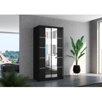 Šatníková skriňa  KSAVERA čierna 1