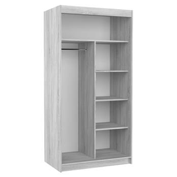 Šatníková skriňa  KSAVERA čierna/dub artisan 2