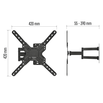 Výsuvný držiak na TV KT01C polohovateľný, 26"–60" 8