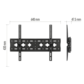Držiak na TV KT02T naklápací, 32"–75" 4