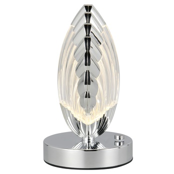 Stolná lampa KUORI chróm/priehľadná 6