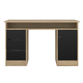 Písací stôl KUZMO dub/čierna 2
