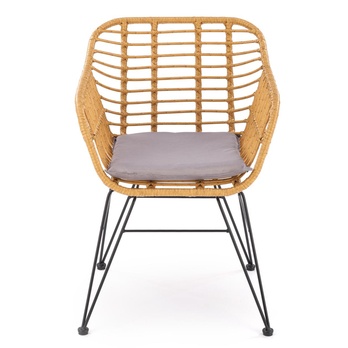 Jedálenská stolička KZ-541 prírodná/sivá 1