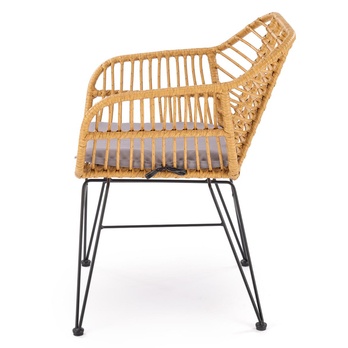 Jedálenská stolička KZ-541 prírodná/sivá 3