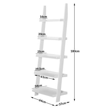 Regál LADDER biela 9