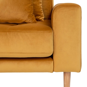 Sedacia súprava LADIDO L290 ľavá, horčicová/prírodná 3